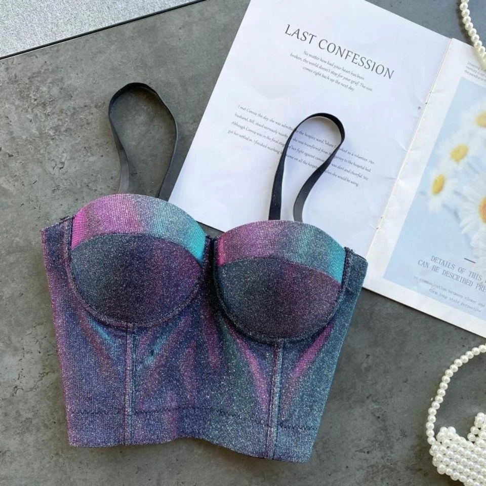 bling闪闪吊带背心女时髦内搭外穿百搭演出服跳舞女式内衣潮上衣