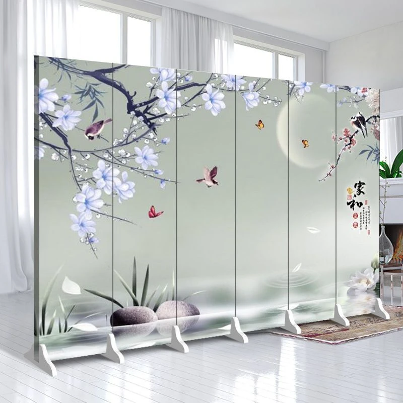 简约现代屏风隔断墙家用客厅卧室房间美容床简易遮挡移动折叠双面