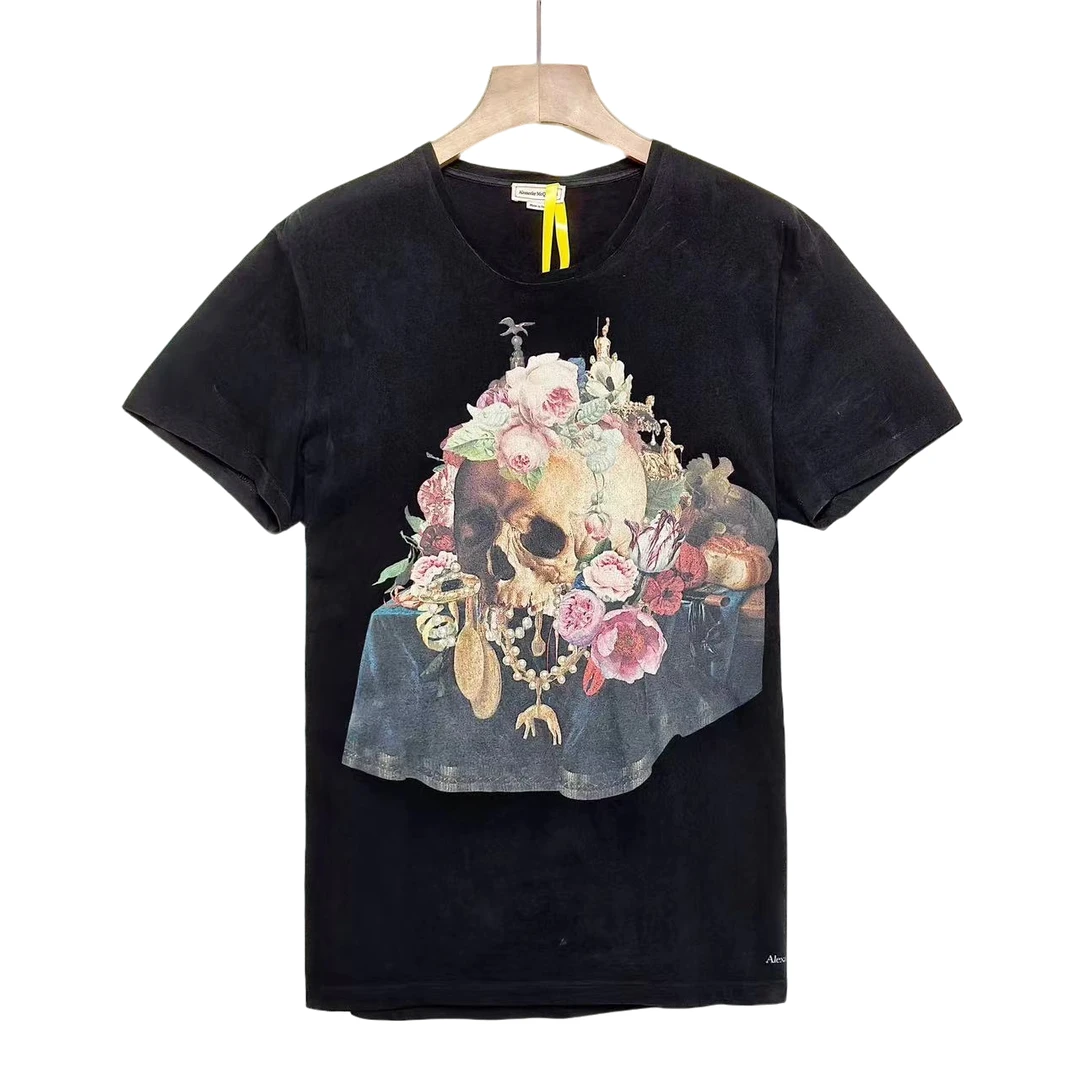 竞拍 亚历山大 麦昆 时尚 图案印花 短袖/XL码/9新/XG-Y14142