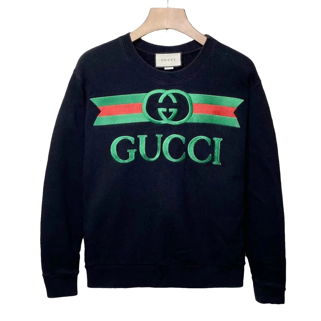 竞拍 GUCCI/古驰 时尚  无帽 logo 卫衣/XXS码/95+新/XG-Y18692