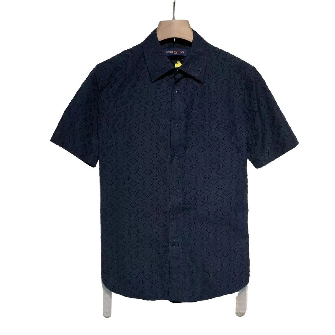 Louis Vuitton/路易威登满印毛边 短袖衬衫/39码/95+新/XG-Y16258