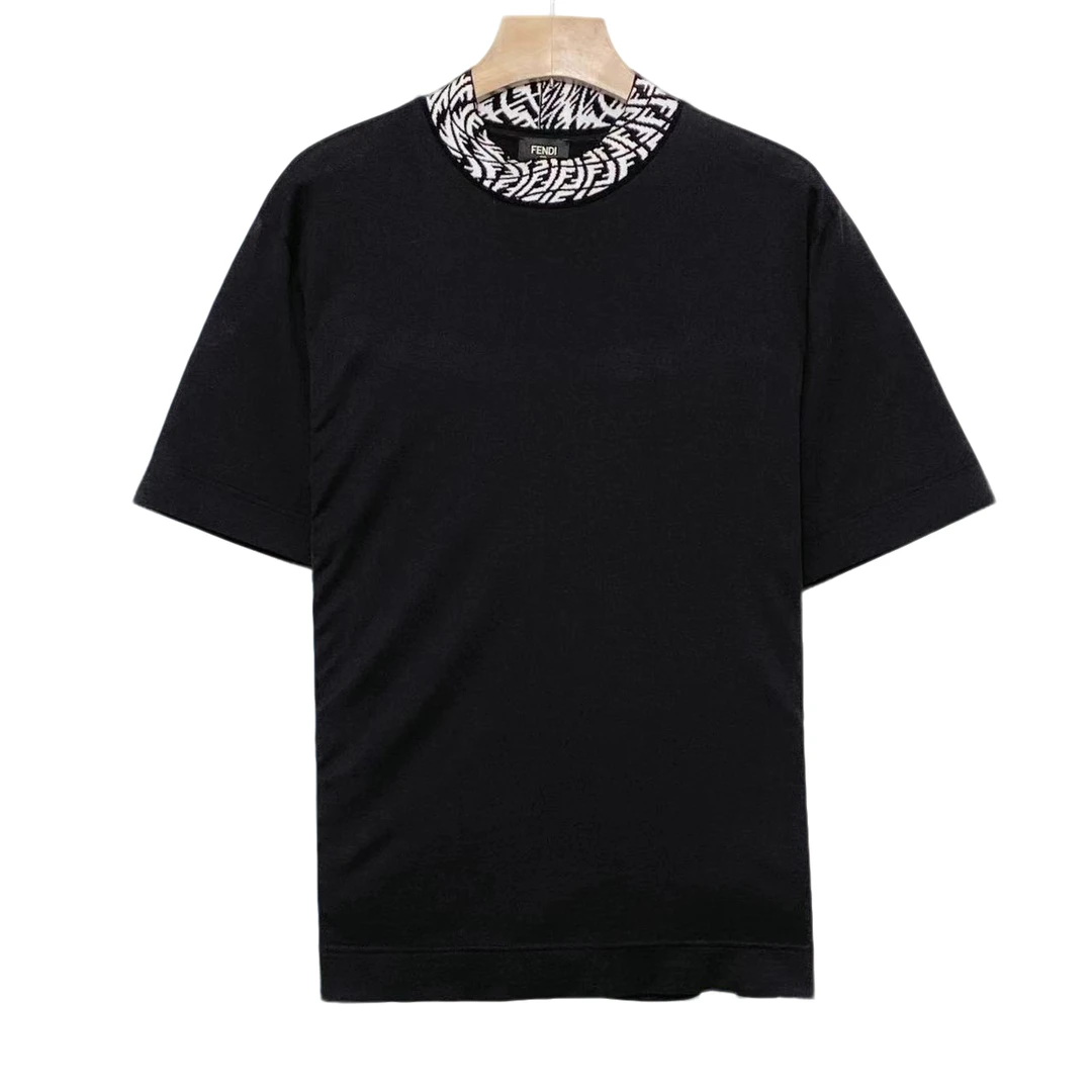 FENDI/芬迪 时尚 休闲 百搭 领口嵌花 短袖/M码/95+新/XG-Y21087