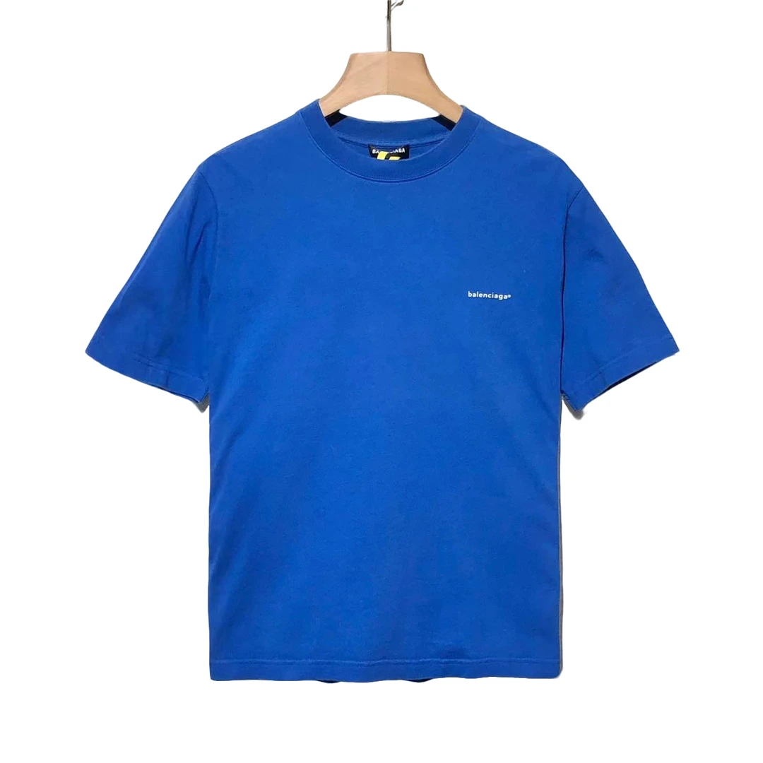 Balenciaga/巴黎世家 经典印花Logo 短袖T恤/L码/95+新/XG-Y13796
