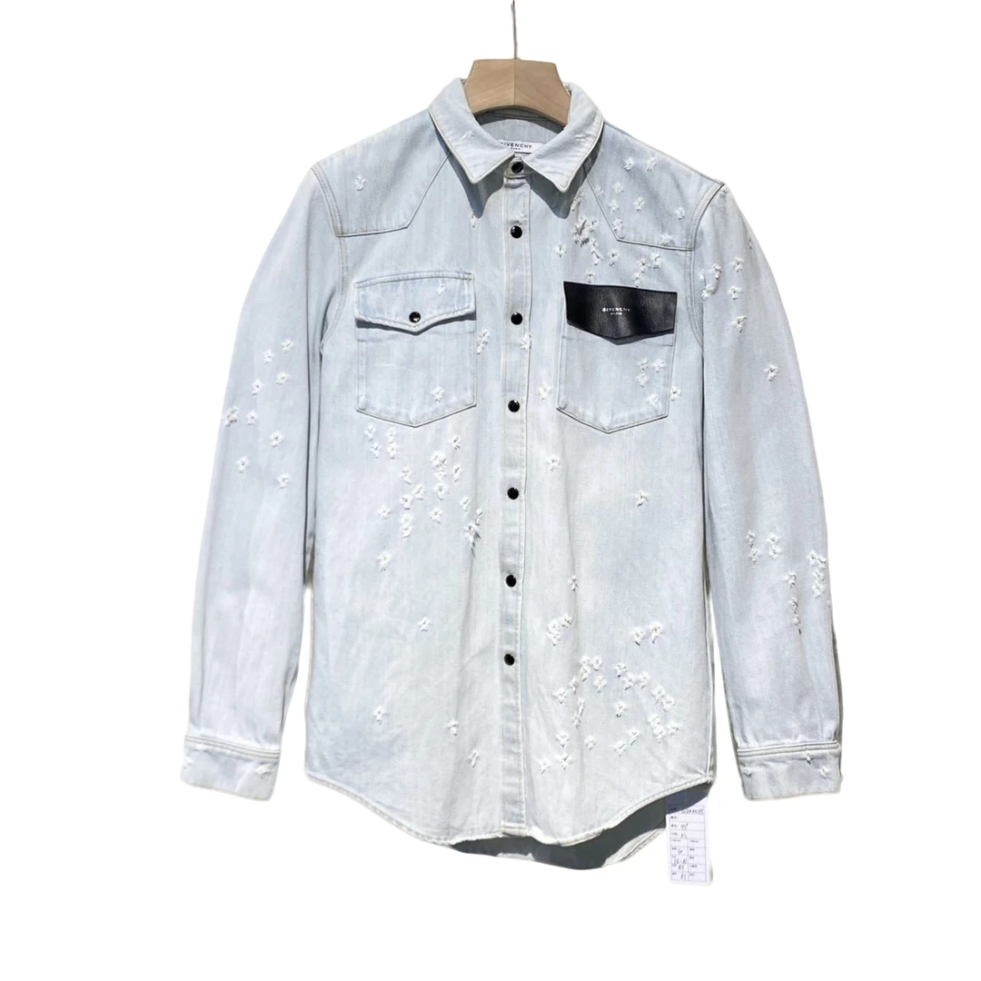Givenchy/纪梵希  破坏口袋 牛仔衬衫 外套/XS码/95+新/XG-Y14240