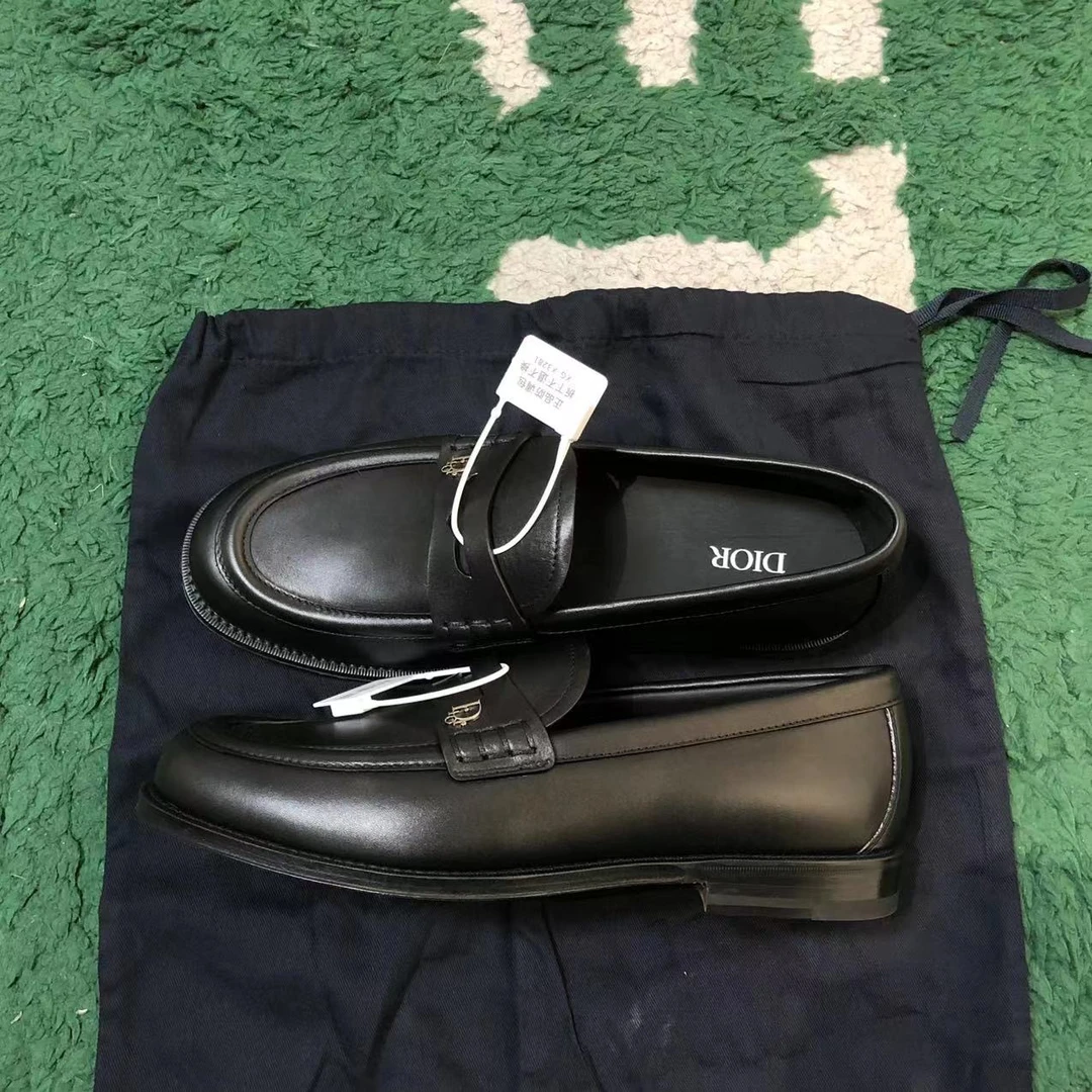 40码 Dior/迪奥 时尚 休闲 黑色 皮鞋/全新未使用/XG-X3281
