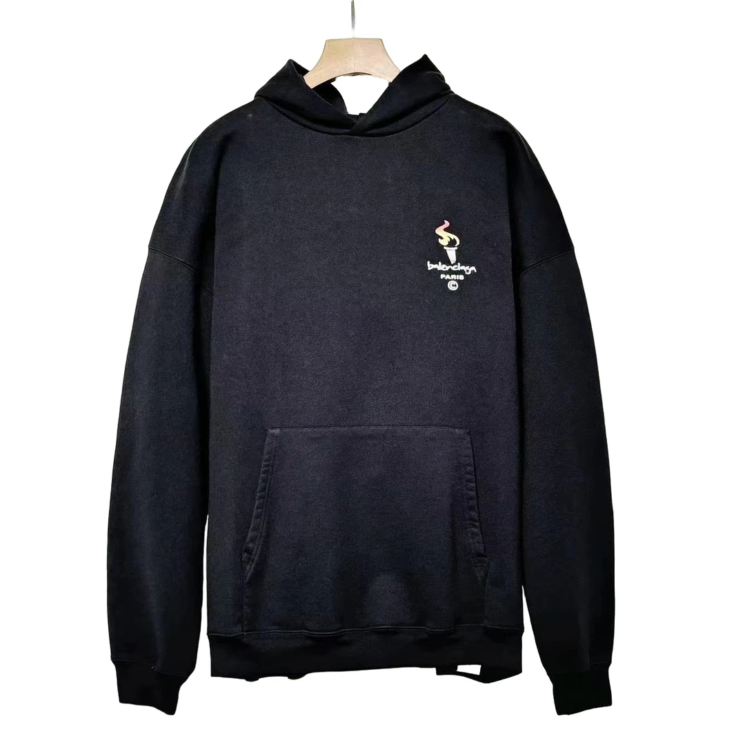 Balenciaga/巴黎世家 火炬刺绣 卫衣/XXS码/未使用吊牌/XG-Y19213
