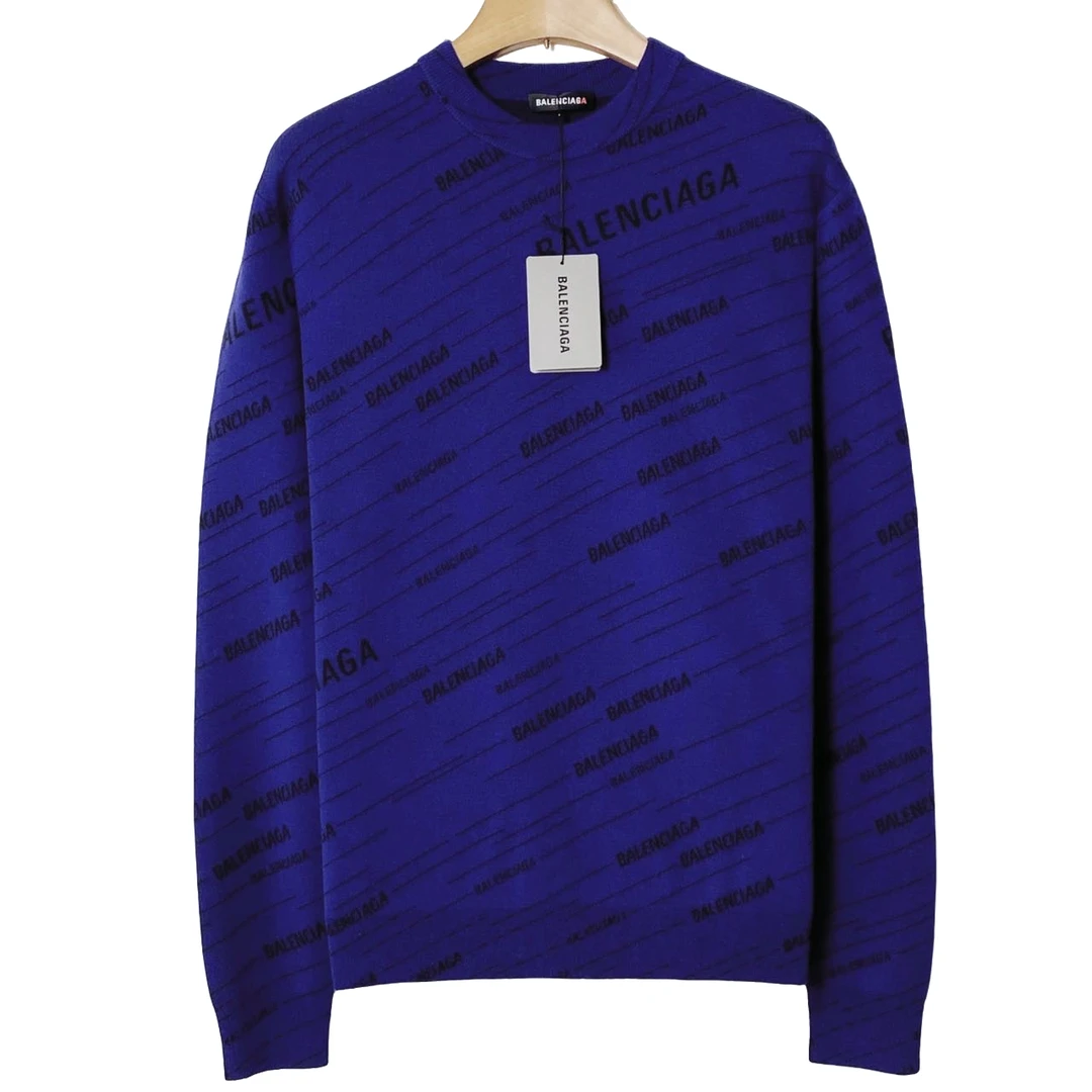 Balenciaga/巴黎世家 满印logo 毛衣/XS码/未使用吊牌/XG-Y20459