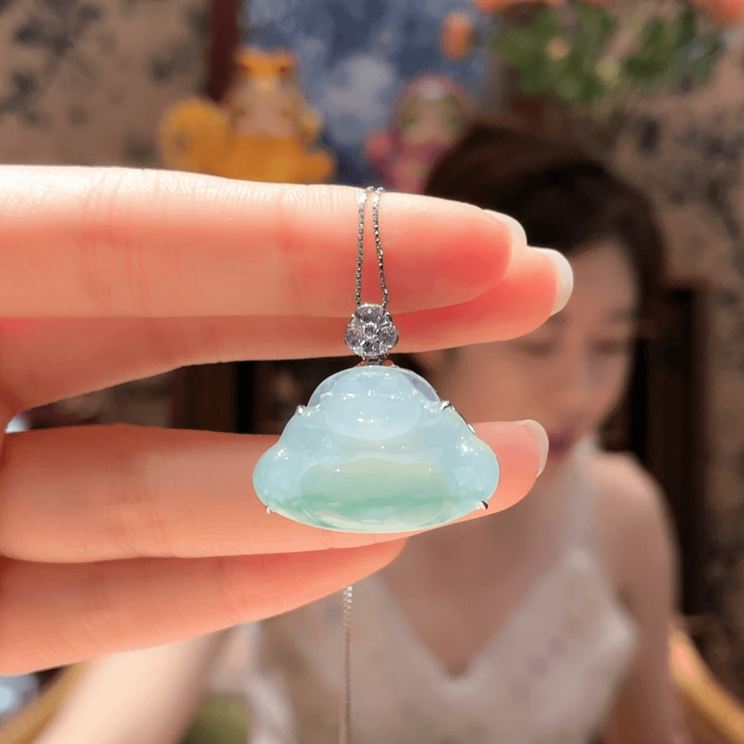 【闪购商品】翡翠吊坠(赠链)18K金镶嵌吊坠