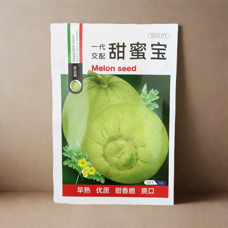 【甜瓜】甜蜜宝一代交配种子早熟甜香脆糖16-17度瓜重0.5-0.6kg爽口