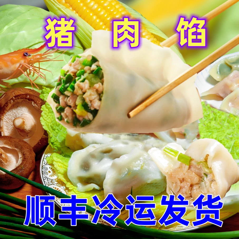 【拍2斤送2斤到手4斤划8.8/斤】猪肉饺子山东手工水饺到手4斤80个H1