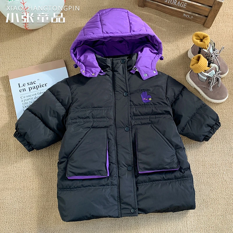拼色中长款羽绒服Z0115