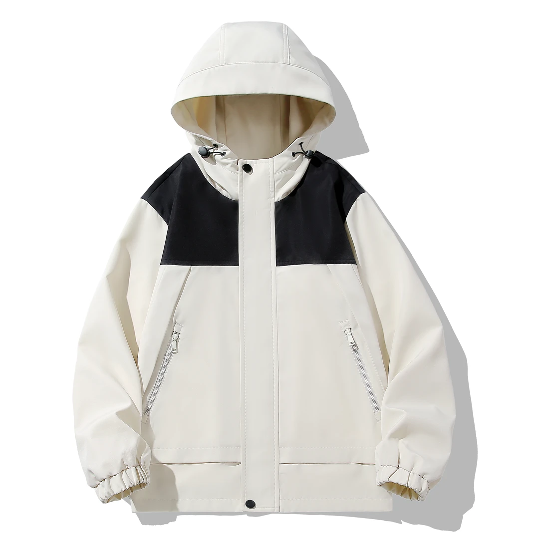 二更运动户外冲锋衣男女款春秋季潮牌大码衣服休闲夹