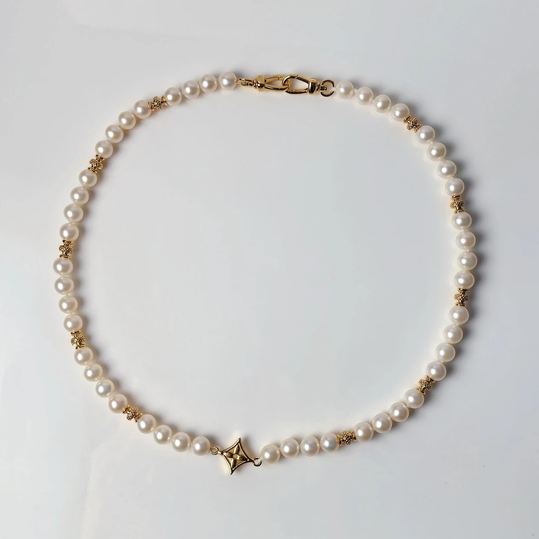 依俐西雅A402原创设计珍珠时尚公主链6mm