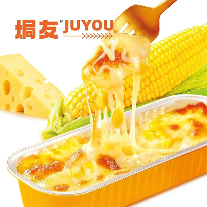 网红芝士焗玉米拉丝速冻家庭装食用美食香甜浓郁可口早餐营养