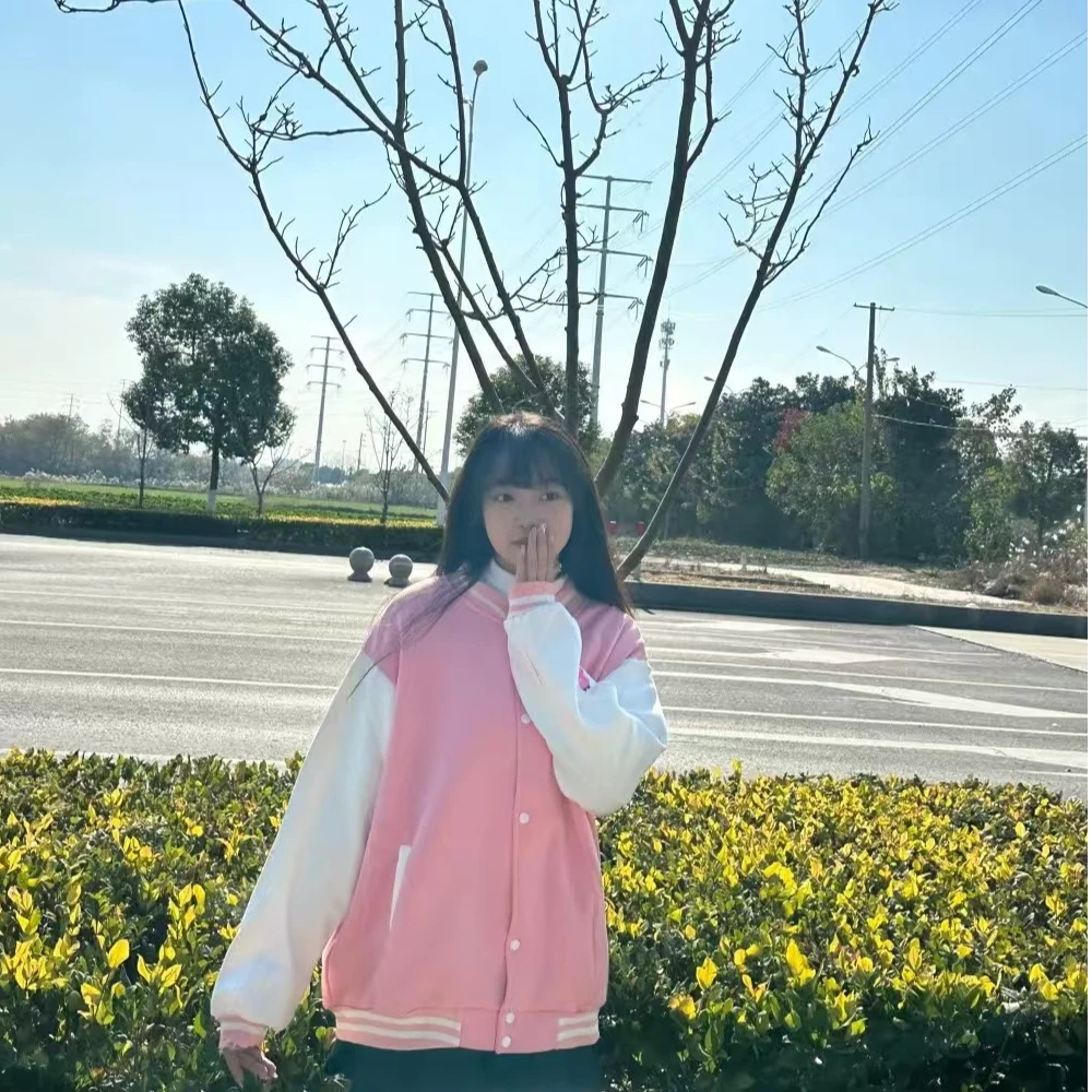 秋季粉色休闲百搭小兔子上衣外套