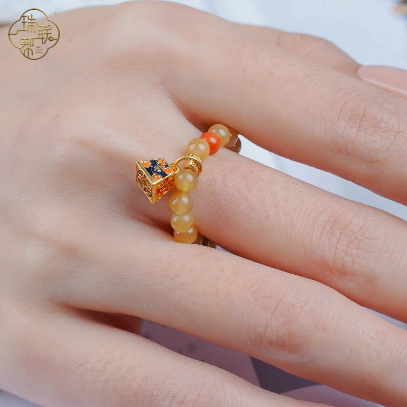 珠联帮和田玉（糖玉）0.4戒圈称心如意戒指