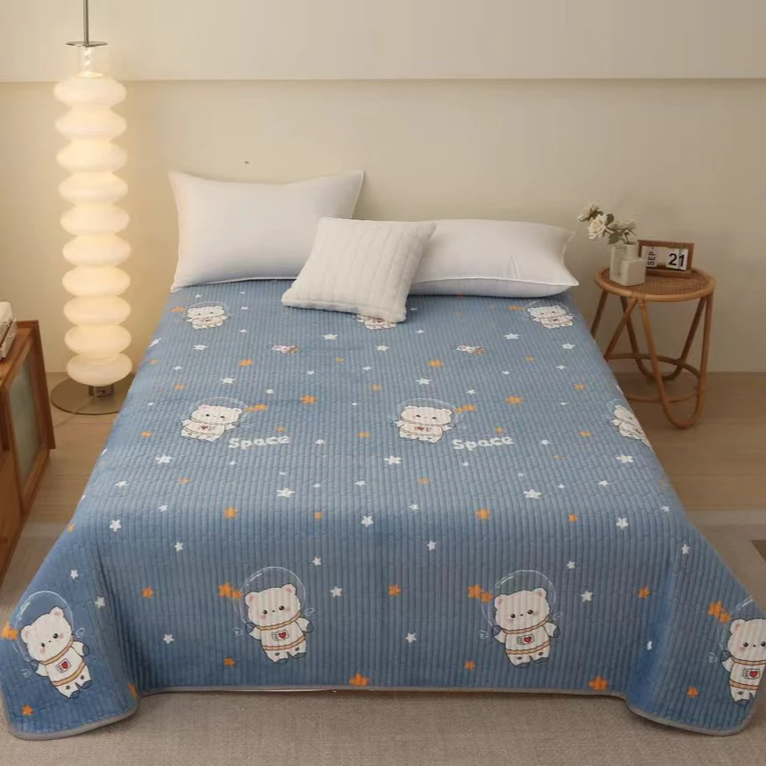 牛奶绒床盖加绒双面榻榻米