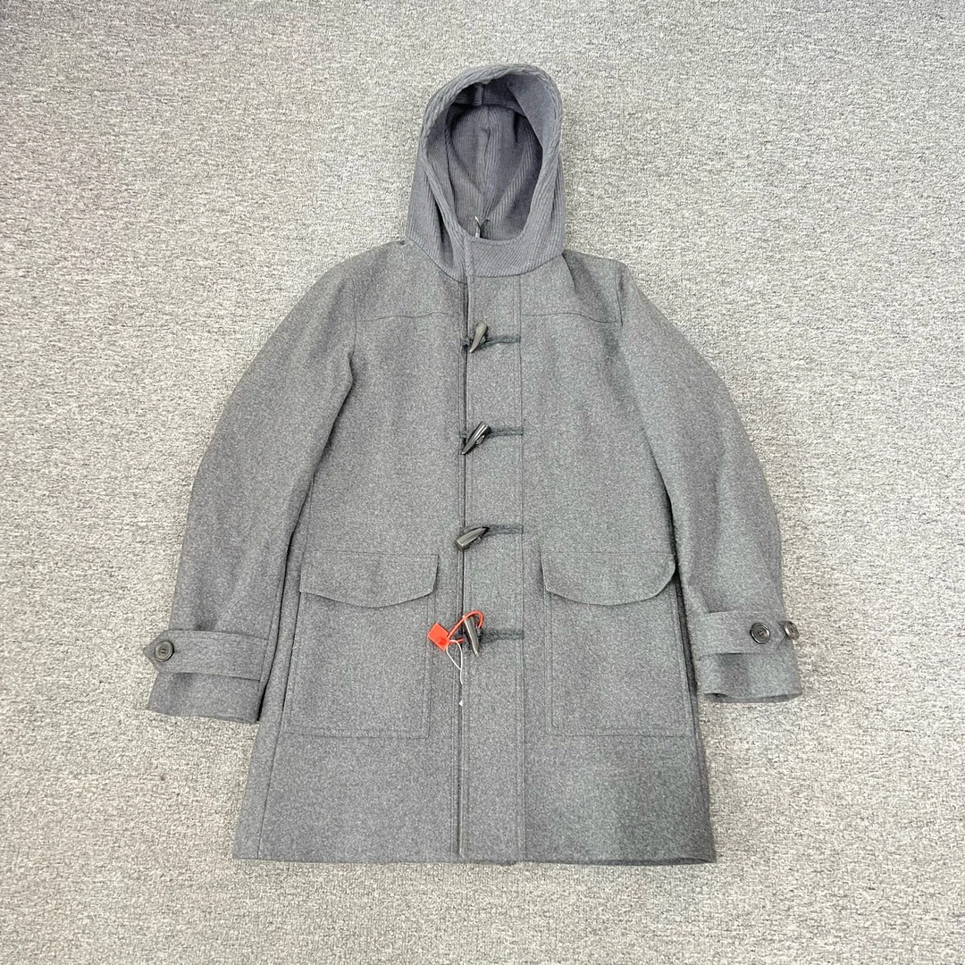 Dior/迪奥 Homme 牛角扣 连帽羊毛大衣 46码 99新