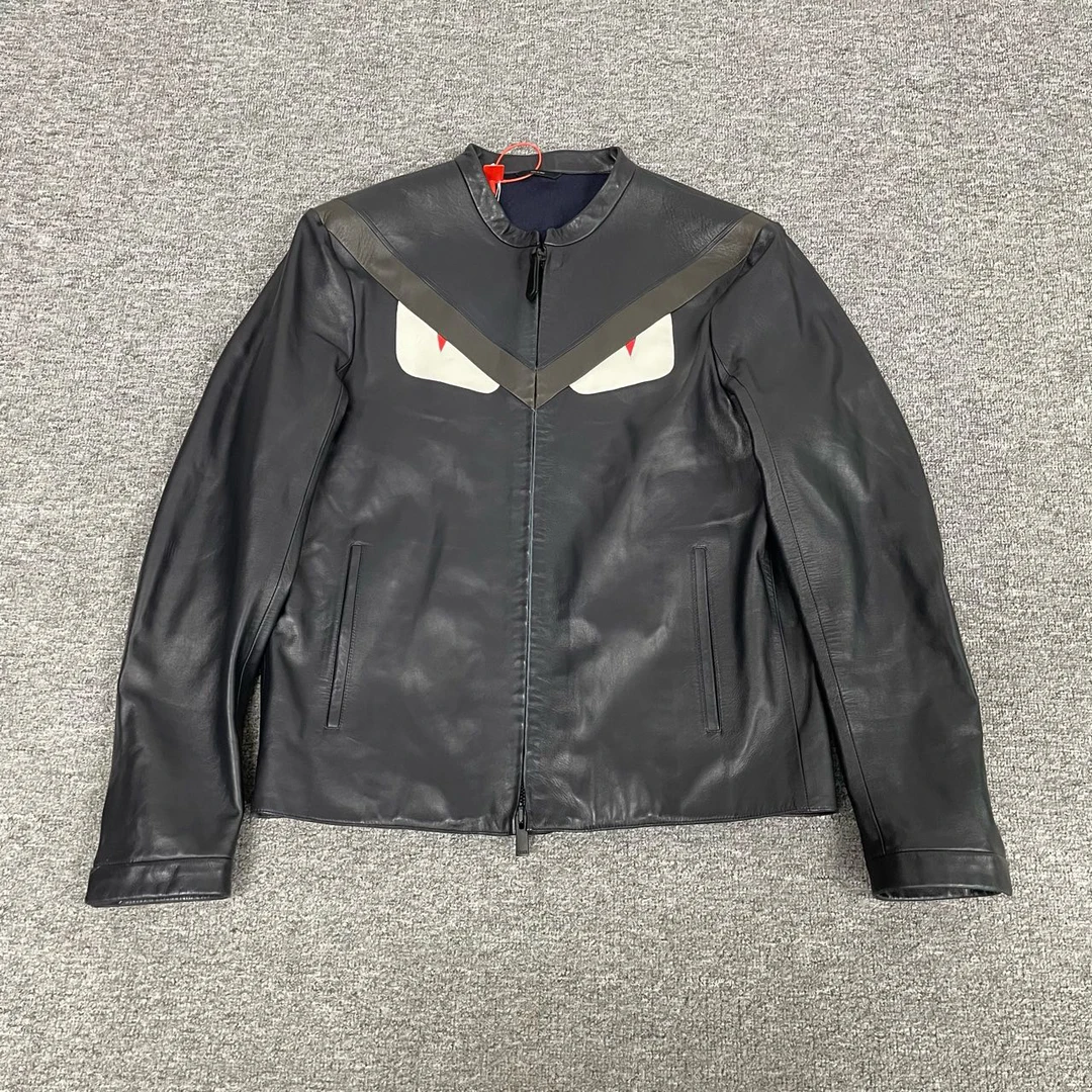 Fendi 芬迪 小恶魔 皮衣 外套 99新 48码