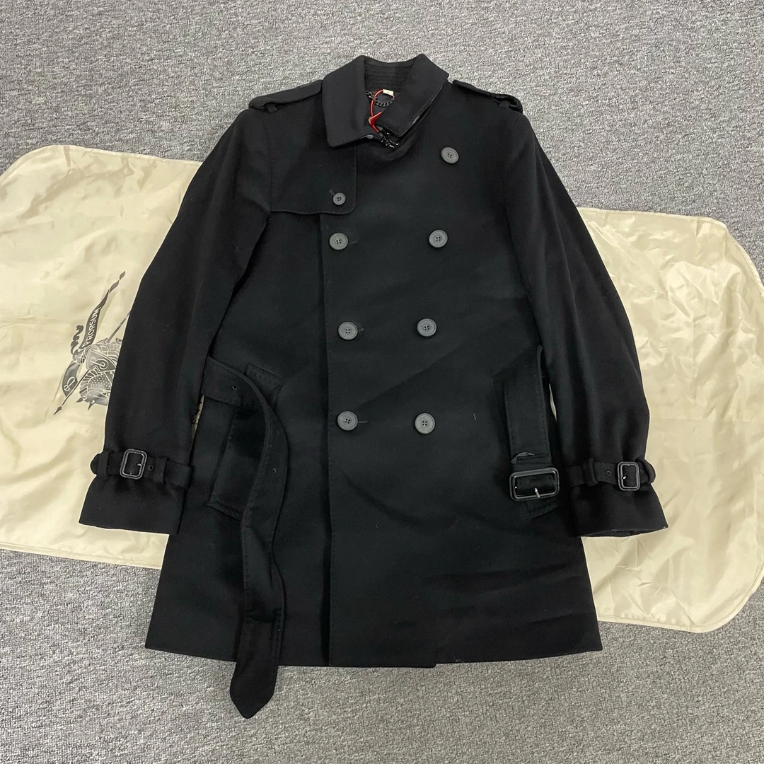 Burberry 巴宝莉 双排扣 羊毛大衣 99新 46码