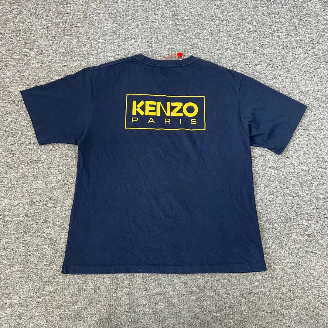 kenzo 肯佐 大logo 深蓝色短袖 T恤 XL 码