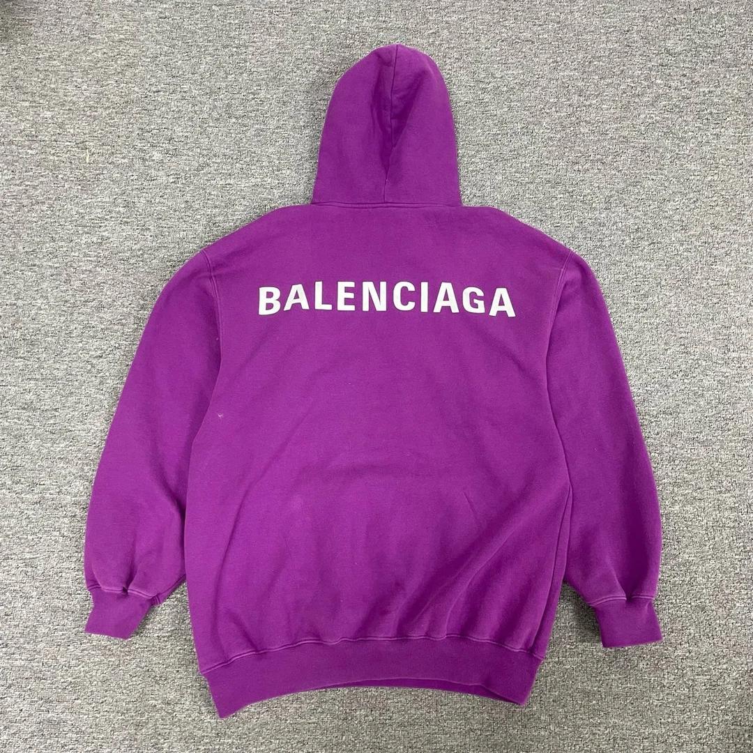 Balenciaga 巴黎世家 背后Logo 连帽卫衣 99新 Xs码