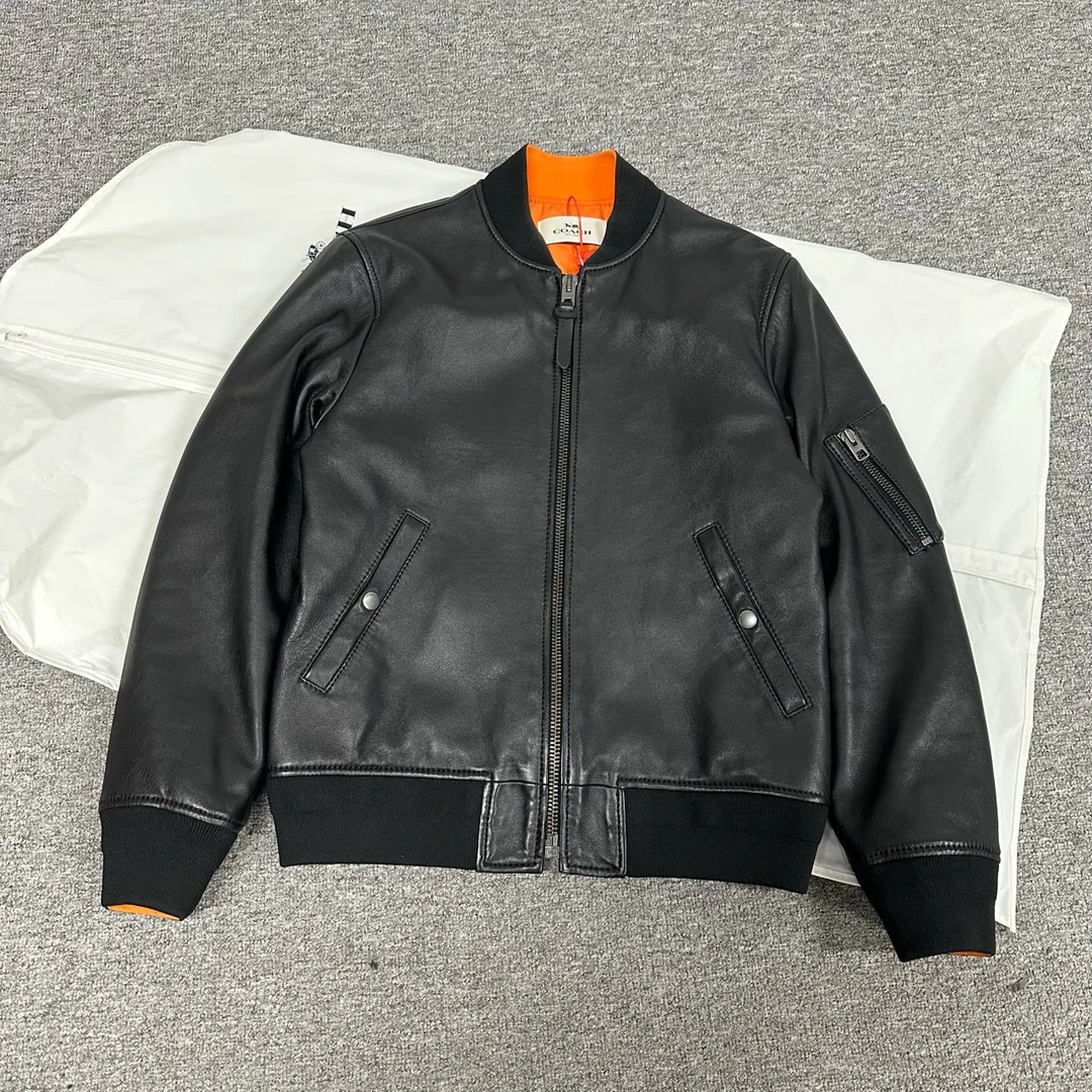 Coach 蔻驰 飞行员皮夹克 99新 S码