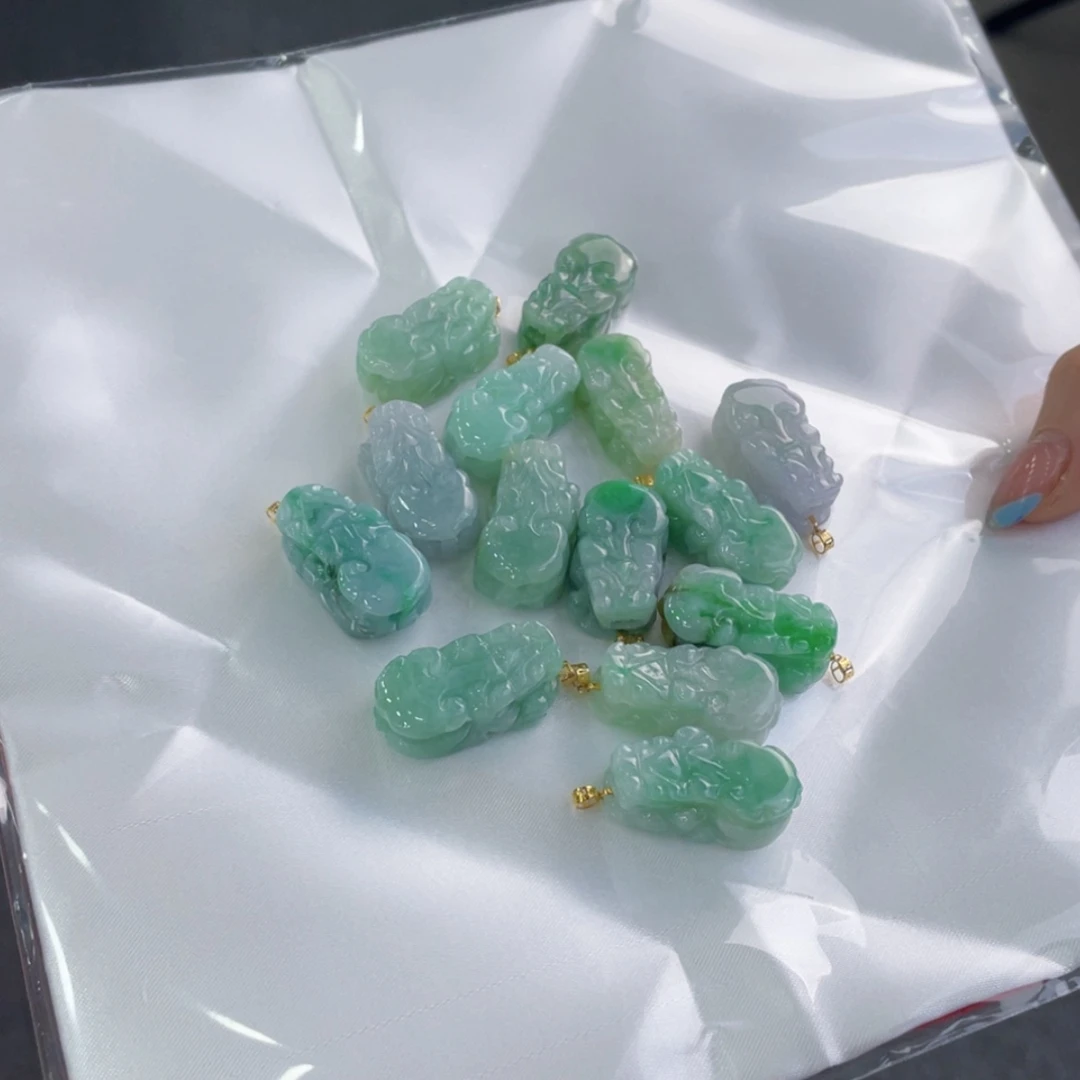 【闪购商品】翡翠貔貅18K金镶嵌多样性发其一