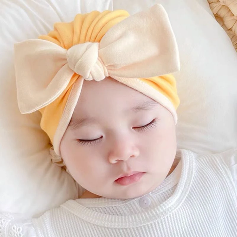 婴儿帽子夏季薄款新生婴幼儿可爱公主胎帽宝宝无骨囟门洋气印度帽