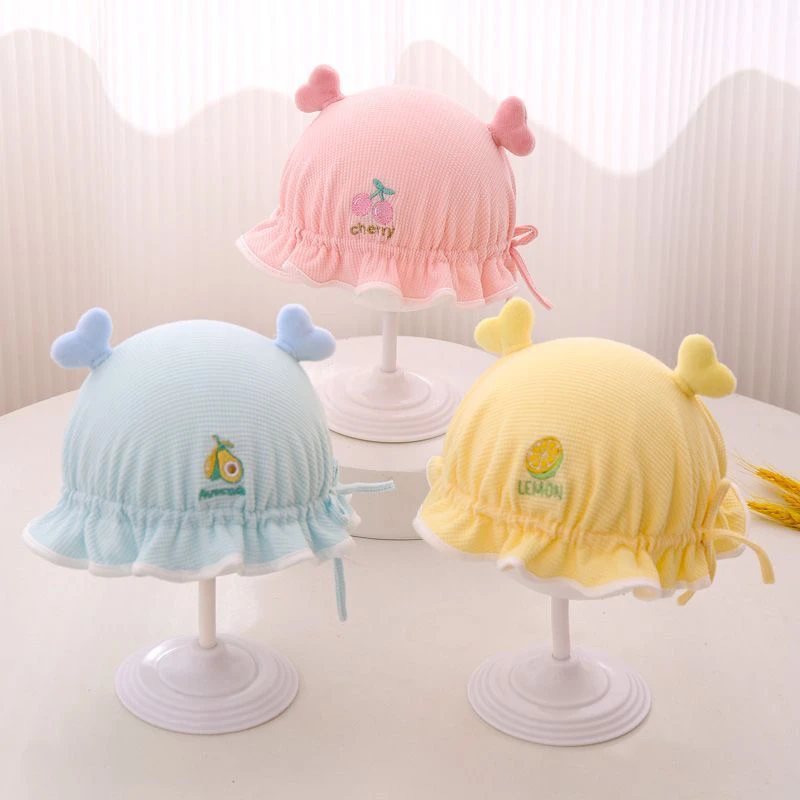 婴儿帽子秋冬季男宝宝女可爱超萌婴幼儿抽绳可调节加厚新生儿胎帽