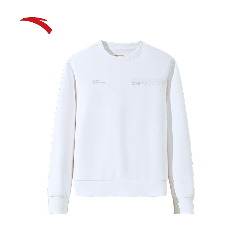 ANTA/安踏加绒套头卫衣女子冬季圆领长袖针织打底衫