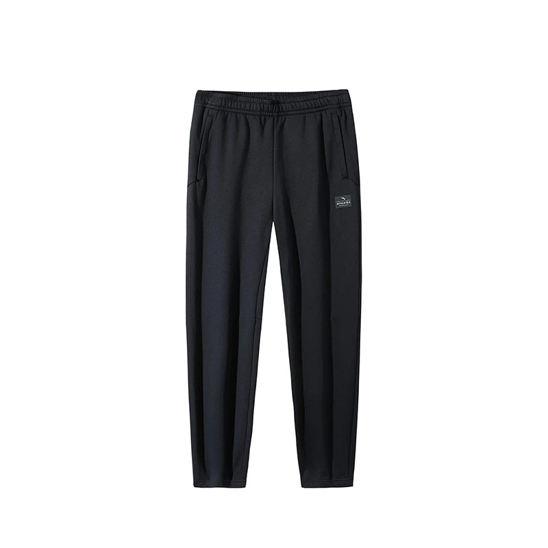 安踏加绒卫裤丨综训系列运动长裤男子冬季针织束脚裤152447326N