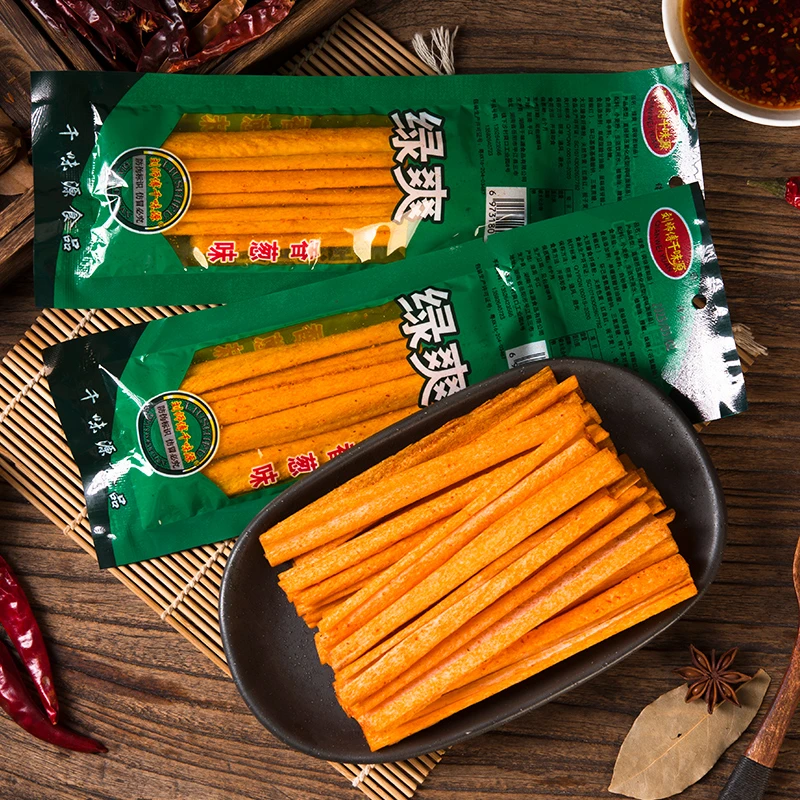 绿爽辣条麻辣片面筋童年怀旧校园解馋小零食推荐