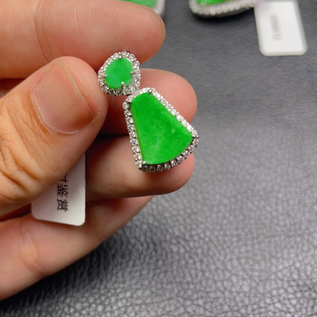 翡翠吊坠(不含链)银S925镶嵌