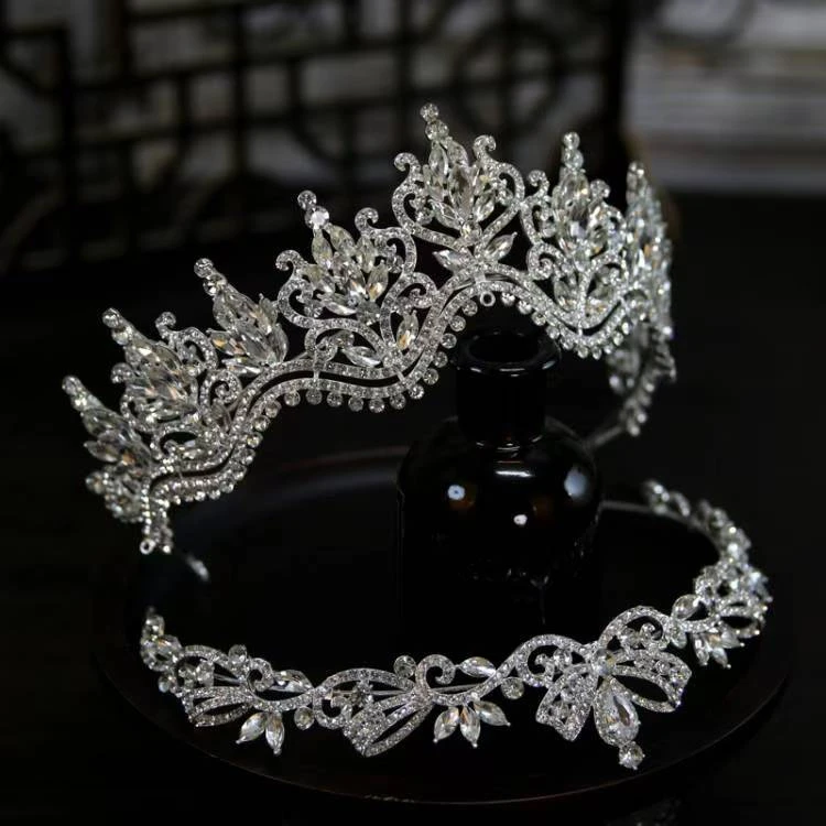 新品可拆卸皇冠5号新娘饰品