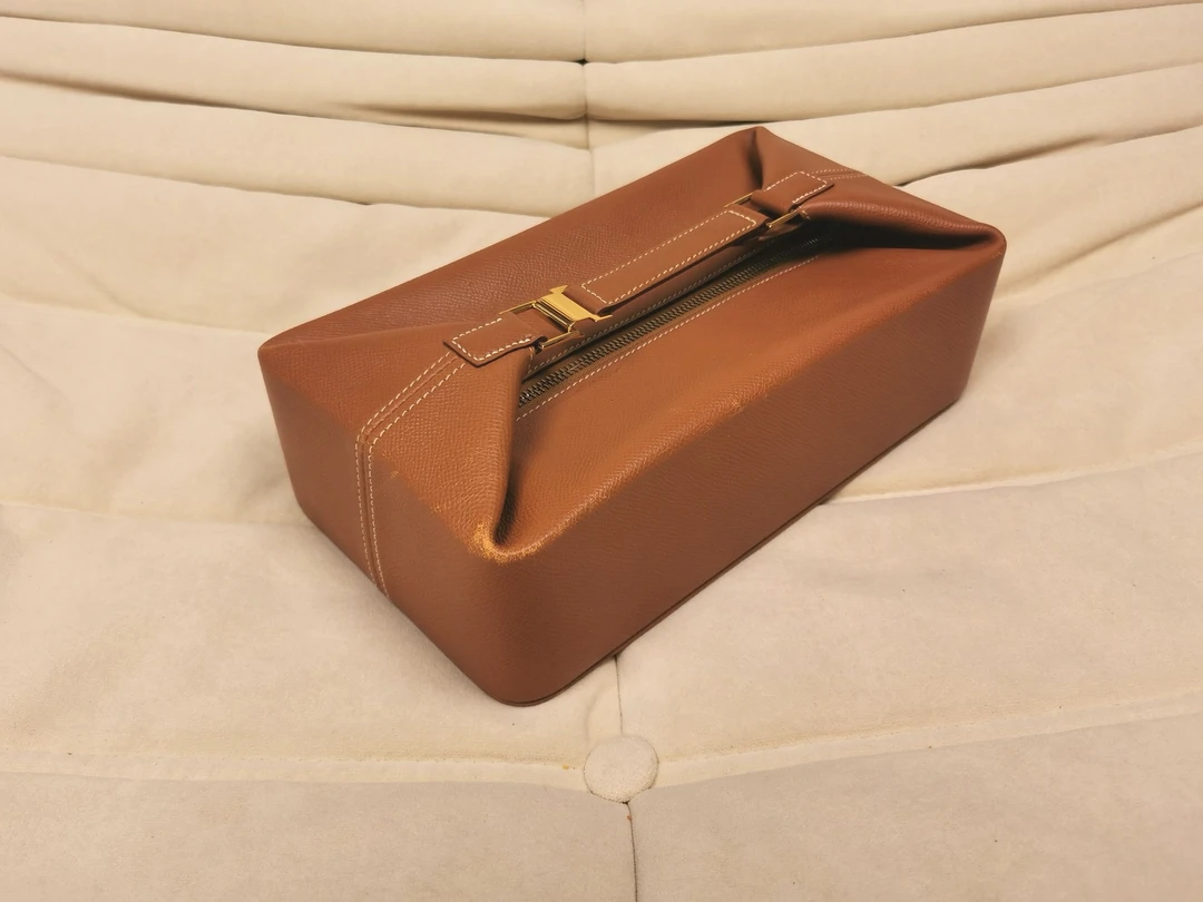 90新 Hermes/爱马仕 爱马仕金棕饭盒包