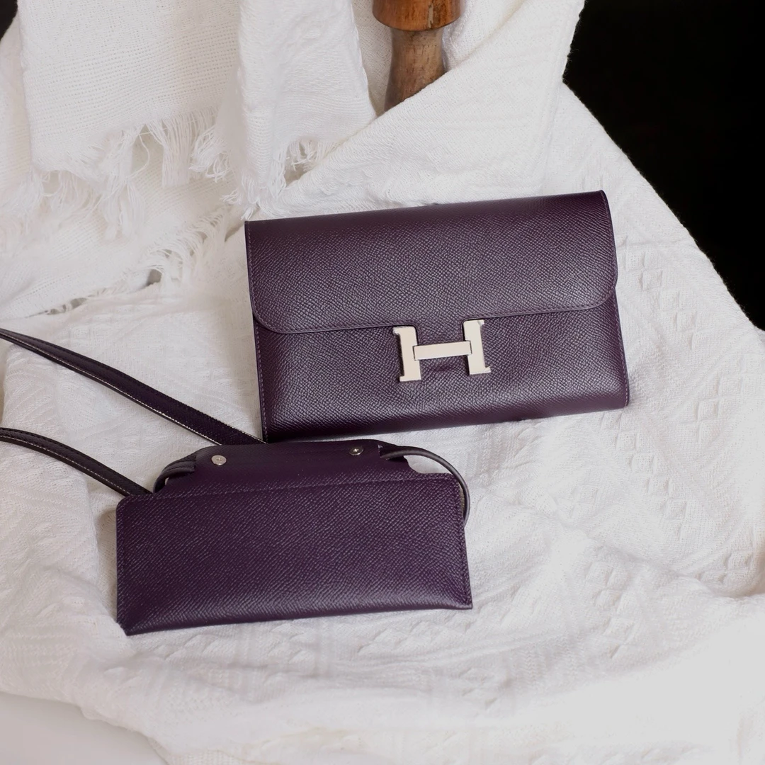 99新 Hermes/爱马仕 爱马仕康康长钱包D刻