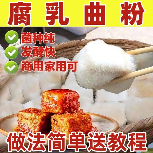 豆腐乳曲菌粉发酵家用毛豆腐长毛臭豆腐自制豆腐乳在家做美食简单