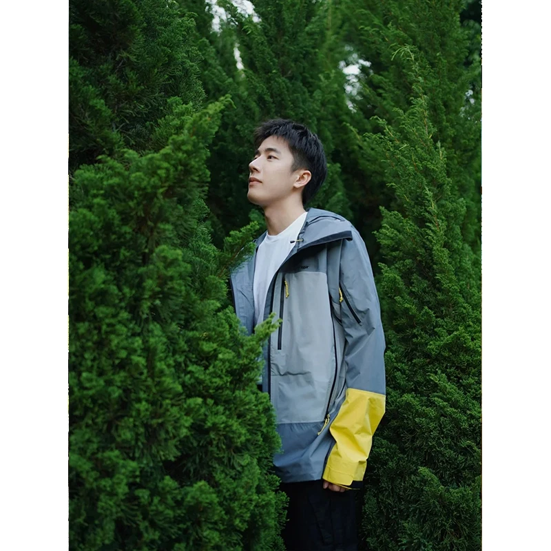 临典美式撞色冲锋衣外套男女潮牌2024款户外三合一防风情侣登山服