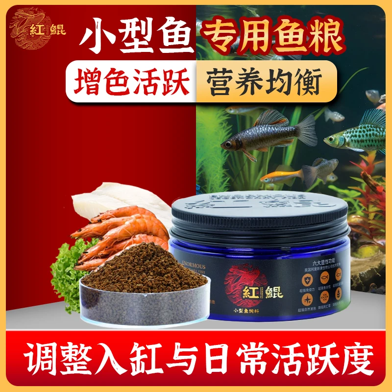 红鲲小型鱼观赏鱼专用高蛋白斗鱼小型鱼饲料高营养功能性饲料