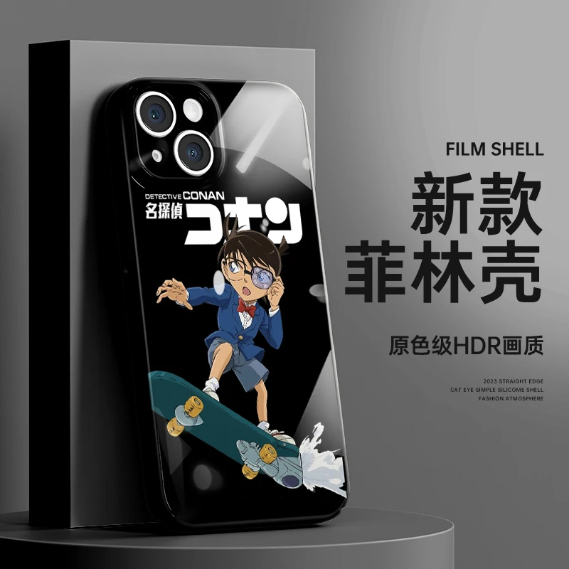 苹果手机壳液态菲林高颜值华为P40vivo100小米14OPPO工藤新一柯南