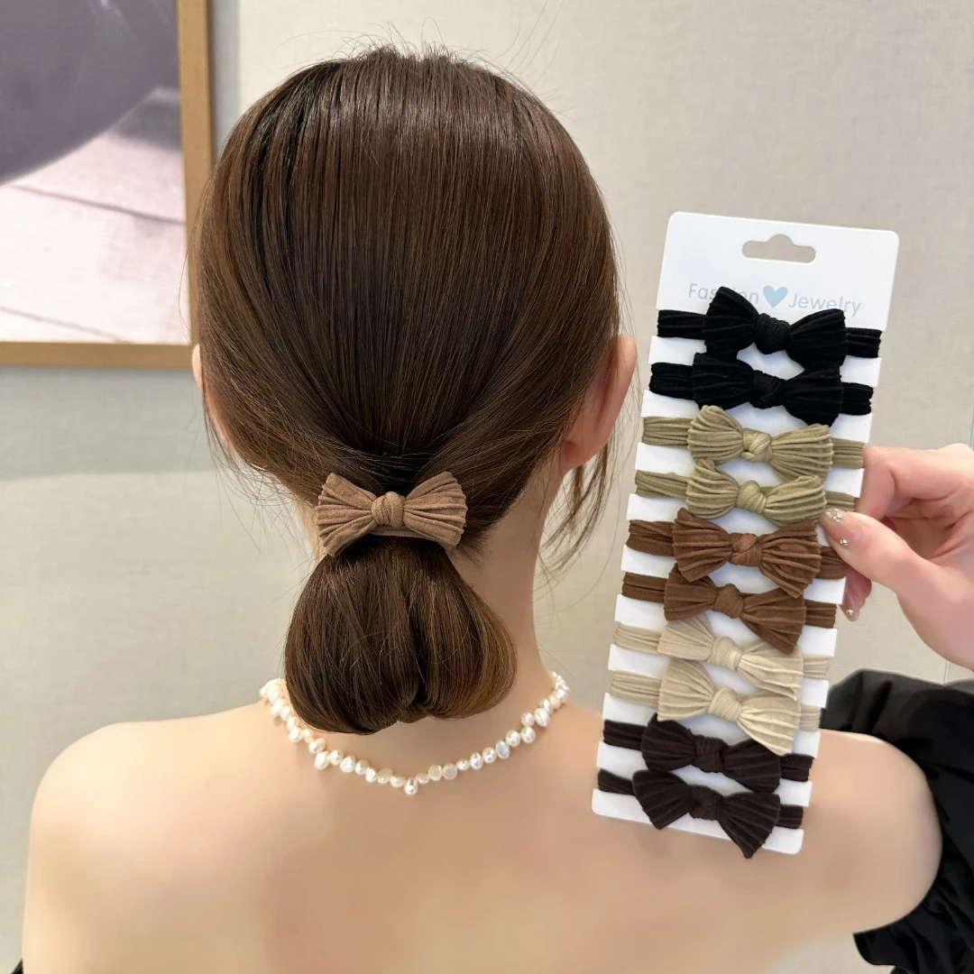 蝴蝶结头绳女扎马尾发绳不伤发高弹力皮筋耐用发圈