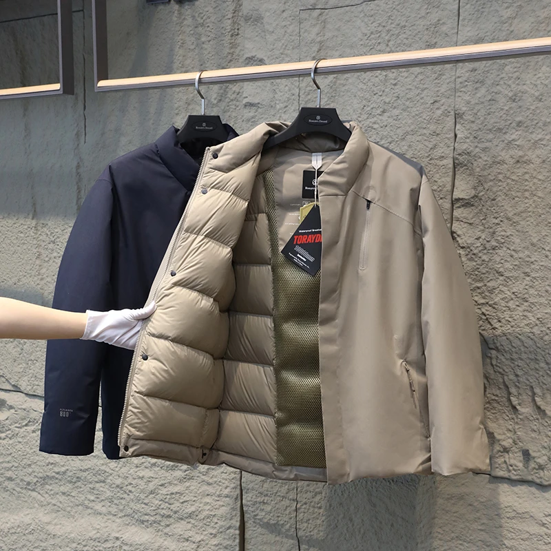 【240106013】穿型无界 都市通勤男士小立领保暖短款羽*绒服新款