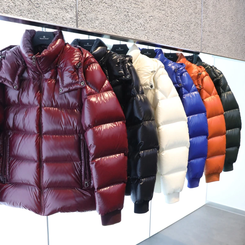 【230204160】樻货同源 经典短款男士95白鹅绒亮面羽绒服加厚外套