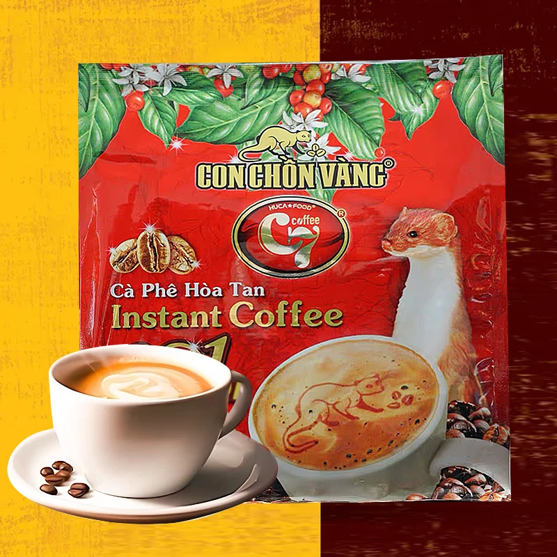 【越南进口 到手2袋】C7黄鼠狼三合一速溶咖啡374g