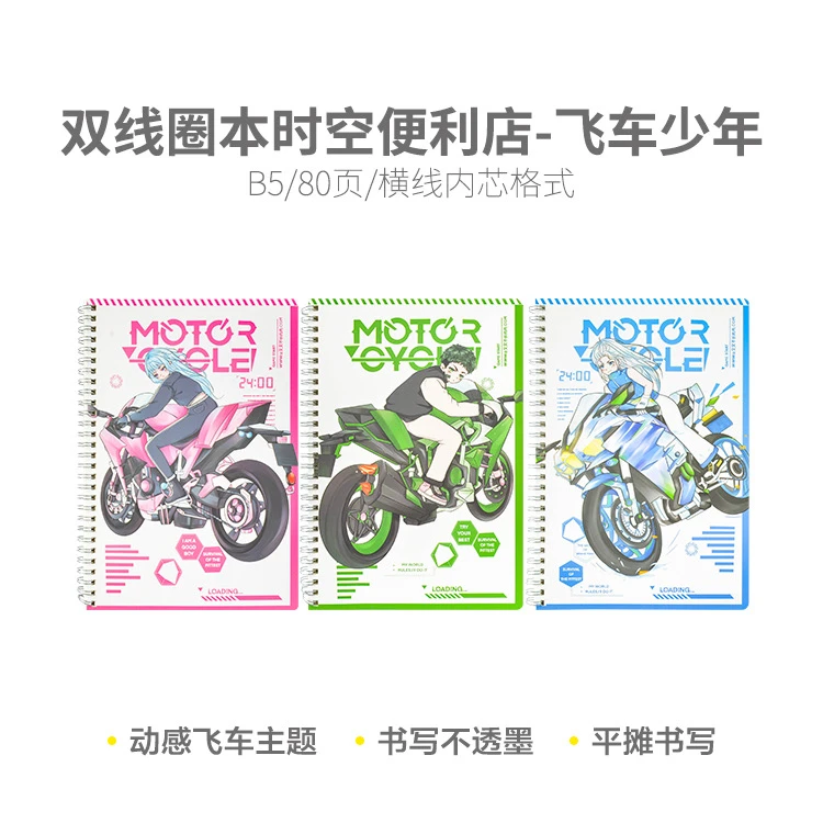 晨光B5双线圈80页时空便利店【封面图案不挑】