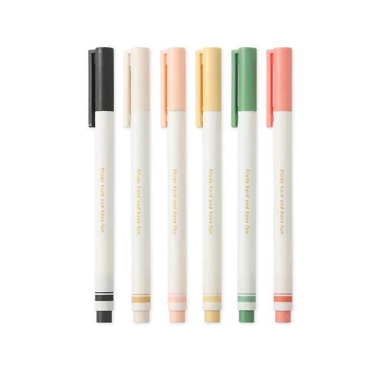 C5805  晨光拔盖中性笔好好学习六色0.5