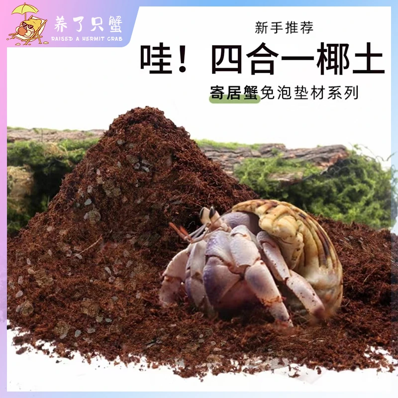 新手垫材~寄居蟹专用椰土寄居蟹饲养箱椰土寄居蟹专用椰土免泡发