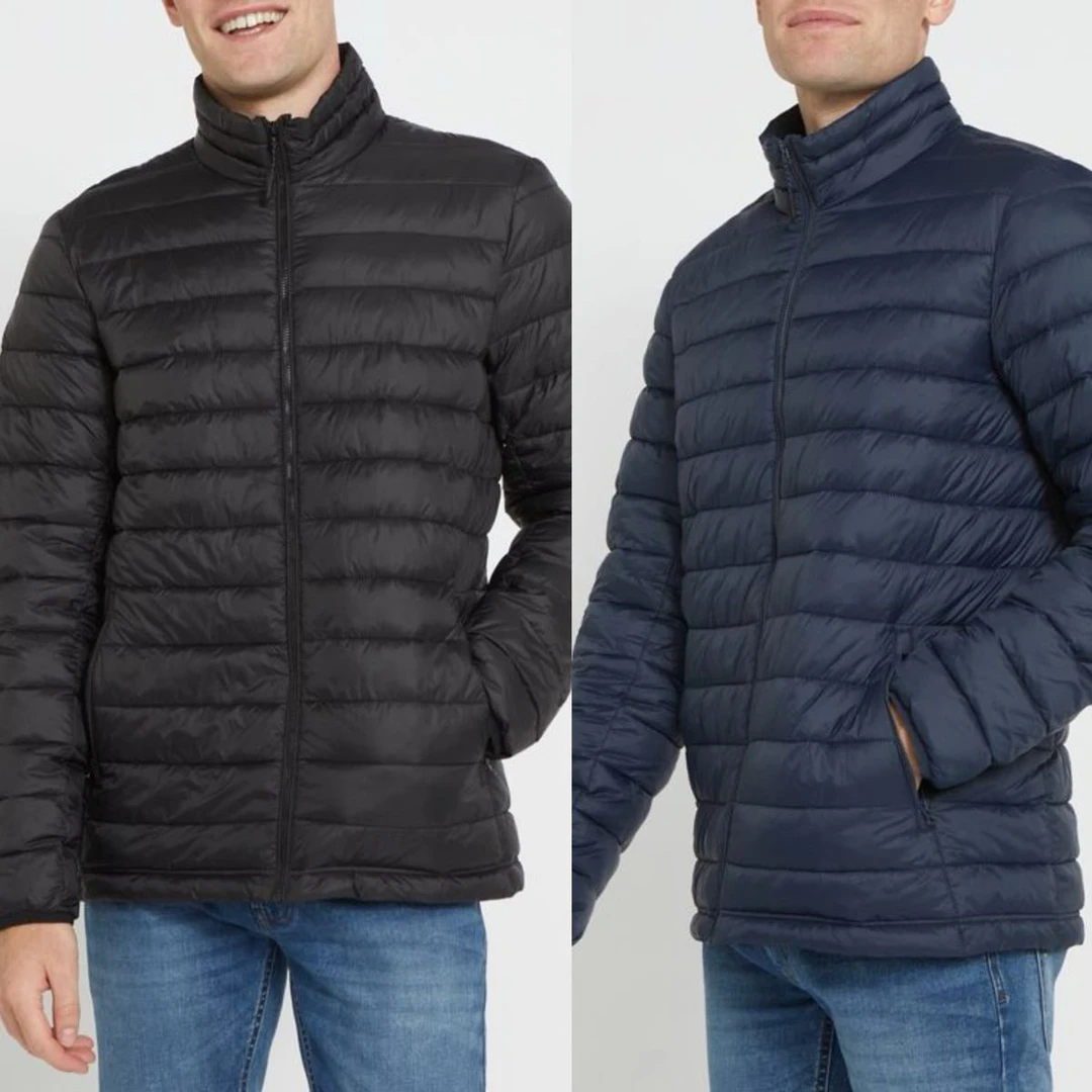 轻盈保暖防泼水外贸棉衣男士秋冬薄款立领轻便棉服外套休闲