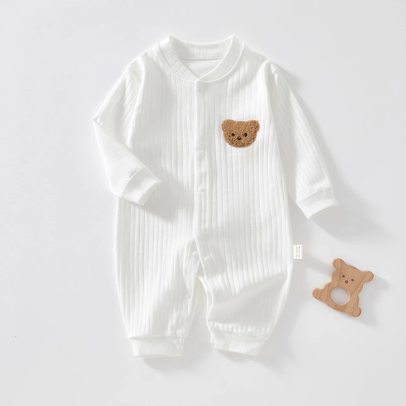 婴儿衣服纯棉无骨长袖春秋季可爱宝宝连体哈衣新生儿睡衣外出爬服